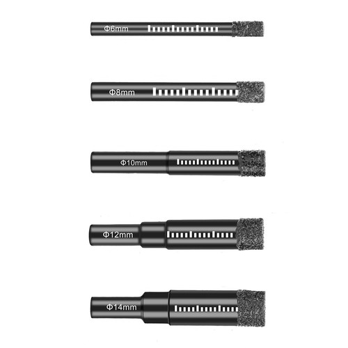 Black New Dry Diamond Drill Bits Durable For Porcelain Granite Tile Ceramic - Picture 4 of 7