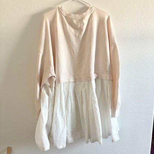 Free People elanor Sweatshirt Dress Tunic Layered Long Sleeve Casual Large - Picture 8 of 9