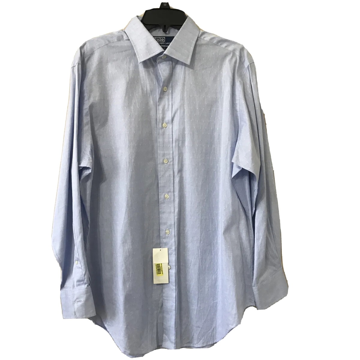 NWT Ralph Lauren Mens size 16 Blue white shirt New Tag price $85