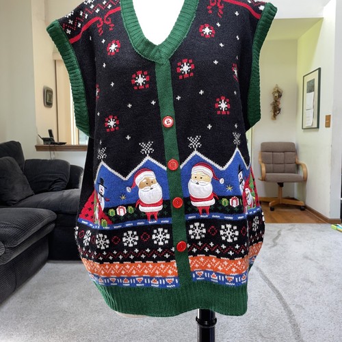 Merry Christmas Sleeveless Sweater Vest 