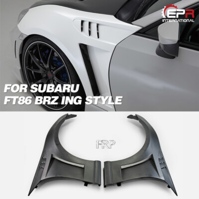 FRP Unpainted ING Style Front Vented Fender Body Kits 2pcs For 13