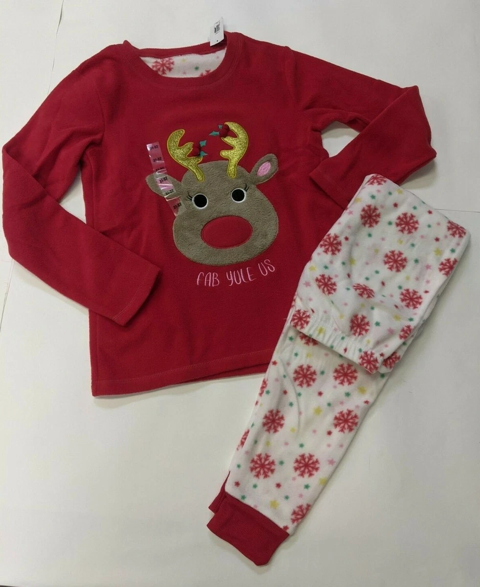 NWT Women s Dunnes Store Red Fleece Christmas Pajamas Set