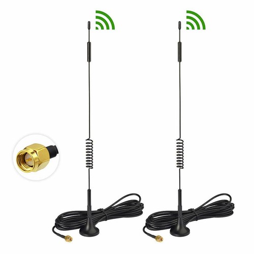 2 Pack 4G LTE 12Dbi 700-2700MHz Cellular Magnet Mount SMA Antenna GPRS GSM 10 ft - Picture 1 of 14