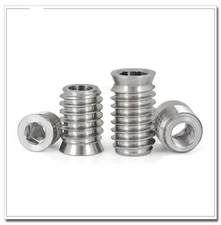 M4/M5/M6/M8/M10 304 stainless Threaded Wood Insert Nuts Hex Drive Screw Fixings