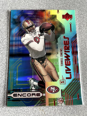 1999 Upper Deck Encore Terrell Owens Live Wires Card #L14 San Francisco 49ers