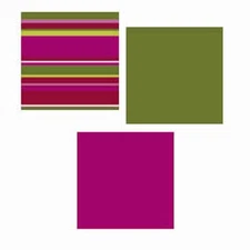 Hot Stuff Retro Squares Pink Green 25 Wallies Decals Striped Square Sticker Wall