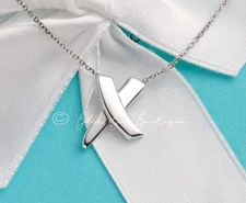 Tiffany & Co. Necklace Paloma Picasso X Kiss Sterling Silver Necklace 16" Chain