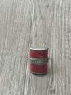 Vintage Mexico 925 Sterling Silver Size 8 Natural Red Jasper Ring — photo 9