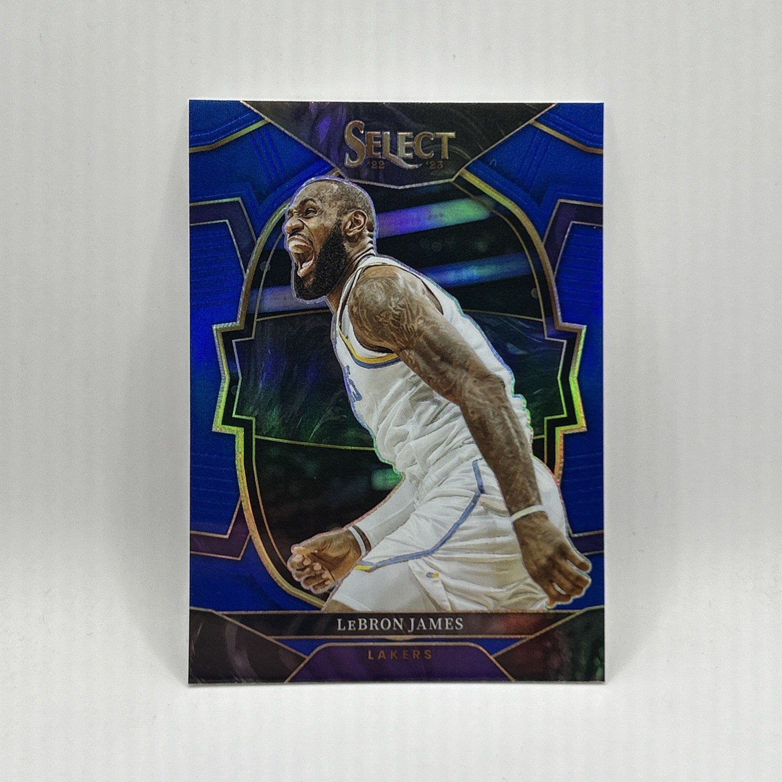 Lebron James Blue Prizm Insert 2022-23 Panini Select Basketball Card #26 Mint