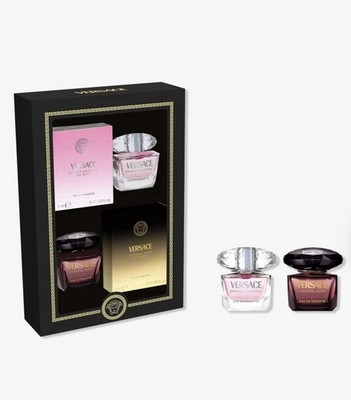 Versace Mini Perfumes - Bright Crystal + Crystal Noir EDT 5ml 2 Pieces