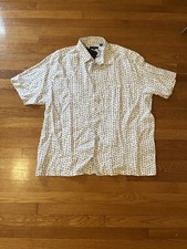 NWT Ted Baker Ailbert Spot Print Shirt 100 Linen Grey 150 size 7