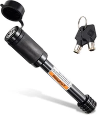 CZC AUTO Trailer Hitch Lock, 5/8 Inch Dia, 4 Super Extra 1 Pack, Black 