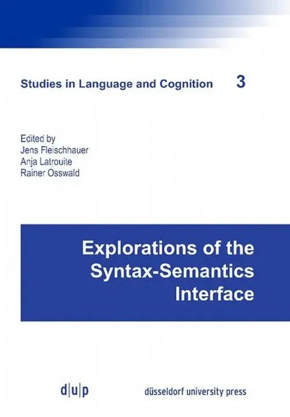 Explorations Of The Syntax-Semantics Interface Jens Fleischhauer (U. A.) Buch-image