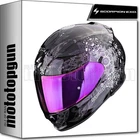 SCORPION FULL FACE MOTORCYCLE HELMET EXO-491 DREAM CHAMELEON BLACK S
