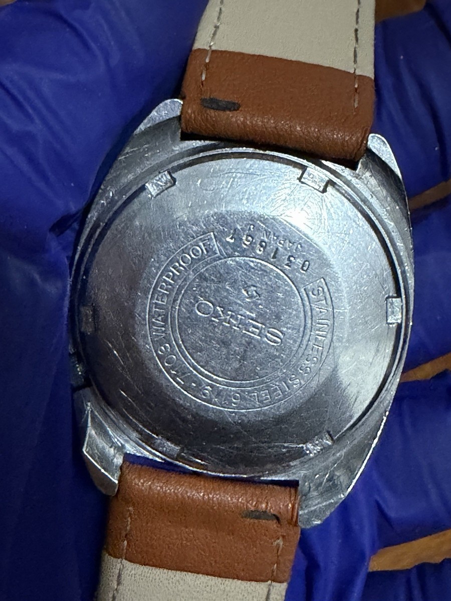 Seiko 6119-7103 5 Automatic Blue Watch Vintage Runs | eBay