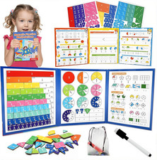 Magnetic Fraction Demonstration Book,Magnetic Fraction Tiles  Fraction Circles