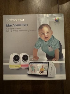 Babysense Max View Pro 2 Cameras 5.5" Split Screen Full HD 1080P Baby Monitor
