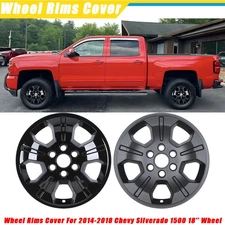 18'' Wheel Wheel Skins Hubcaps Snap On For 2014-2018 Chevy Silverado 1500
