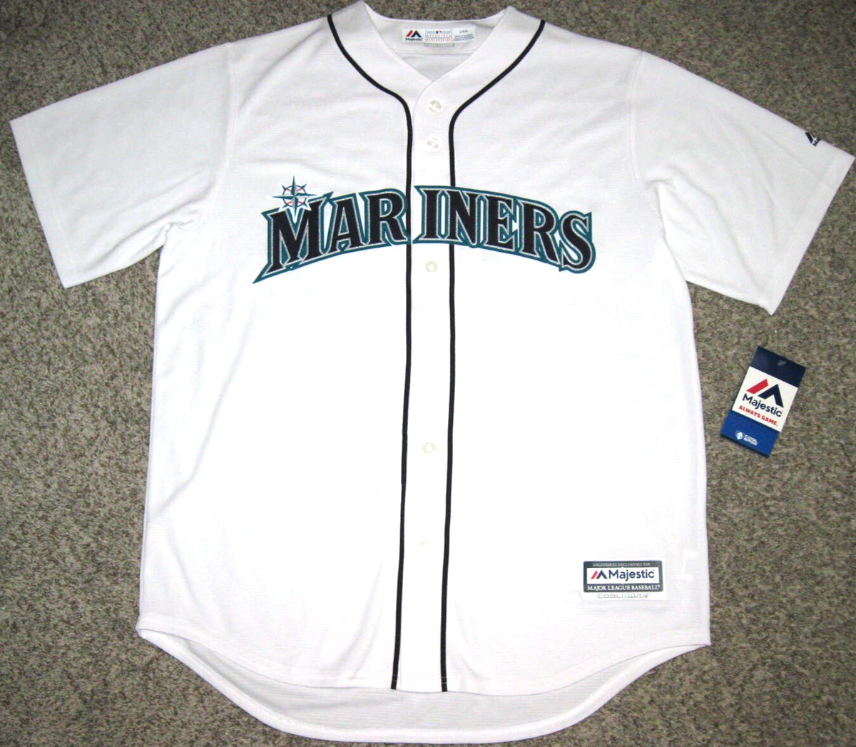 Seattle Mariners Men's Home White Majestic Cool Base Replica