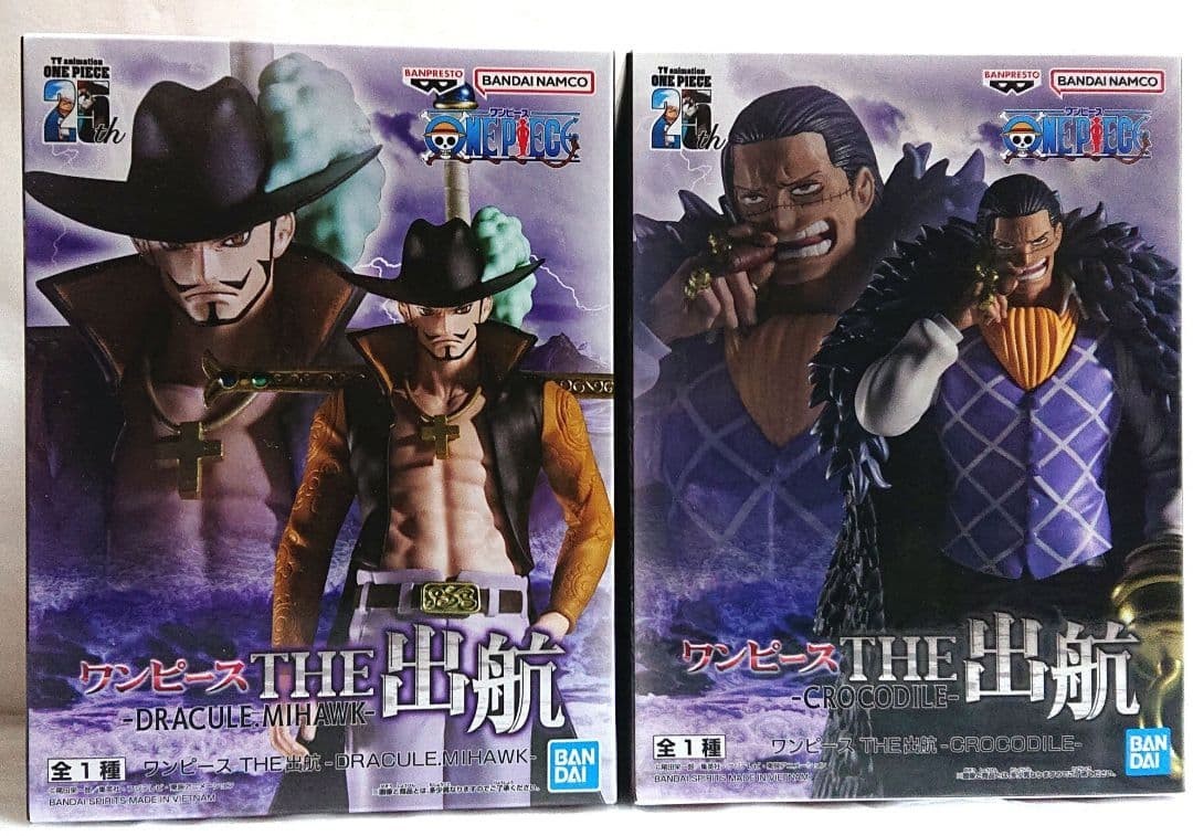 One Piece The Departure Figure Dracule Mihawk Crocodile Set Banpresto 2024 Japan