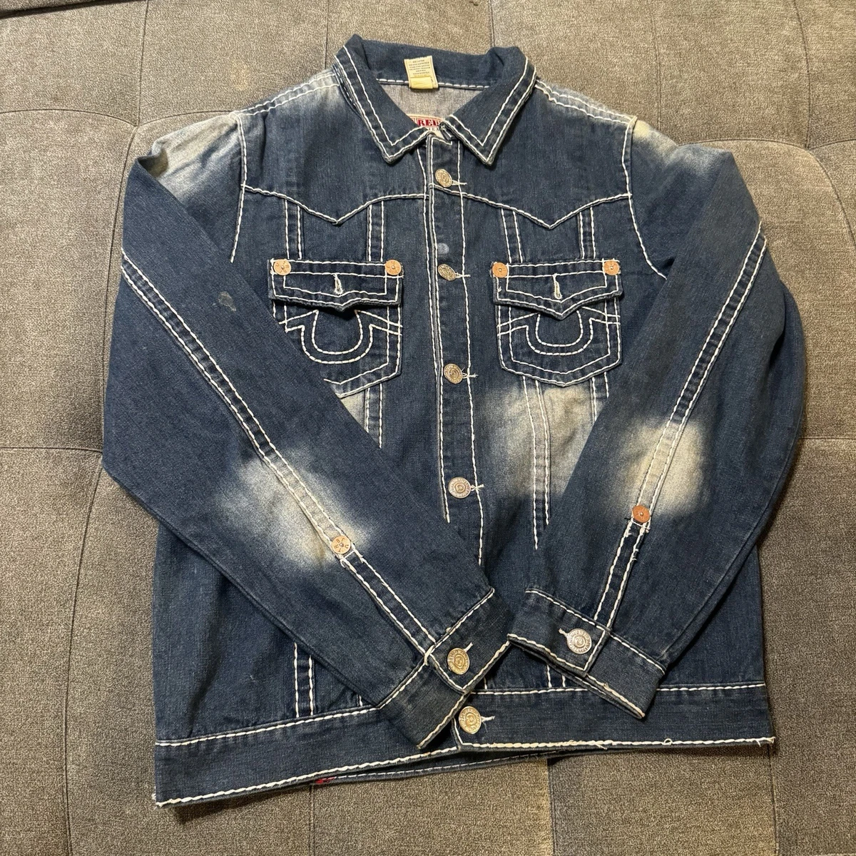true religion jeans denim jacket products for sale | eBay