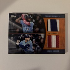 2025 Topps Series 2 Dual Relic Orange /25 Vladimir Guerrero Jr. George Springer