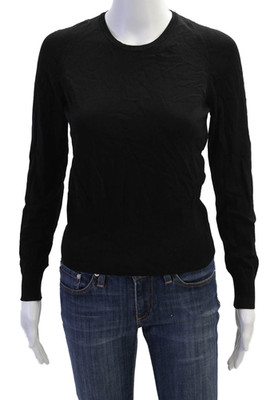 Strenesse Gabriele Strehle Womens Long Sleeves Crew Neck Sweater Black Size 4