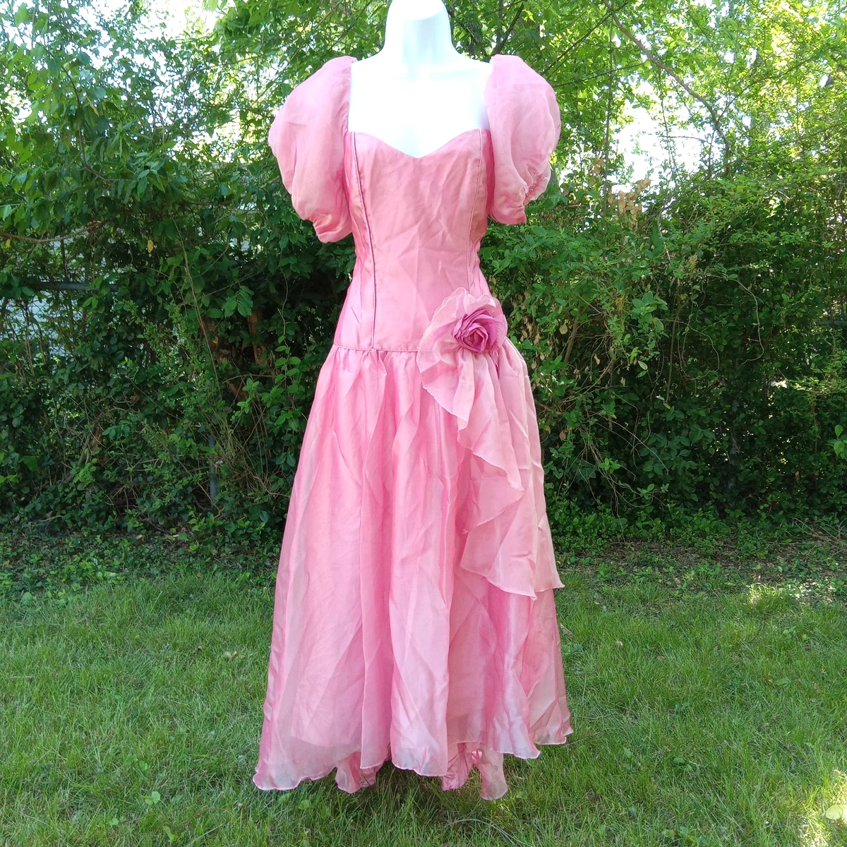 slim fit dress slacks 80s Inspired Tulle Prom Dresses V Neck Ruffles Sleeves main image 1