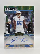 2024 Panini Contenders #246 Justin Eboigbe Opening Kickoff (Green Laser) Ticket