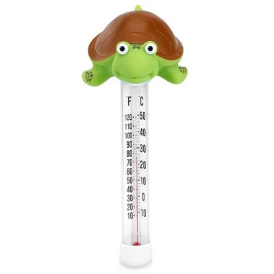 Floating Pool Thermometer ShatterResistant Large Display Turtle 120F 50C for Sw