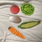 Judy/Instructo Vintage Vegetables Wooden Tray Puzzle, 5 Pieces, 1981 — photo 2