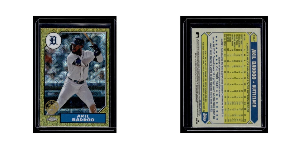 Akil Baddoo 2022 Topps Chrome 1987 MOJO #T87C2-37 Detroit Tigers NM - Image 3 of 3