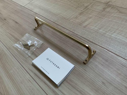 Futagami Bar Towel Hanger Brass Made W194×H38×D37(mm) small Retro design - Picture 3 of 11