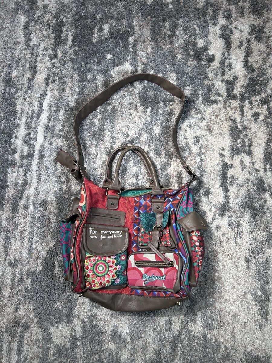 Vintage Desigual Y2K Women's Avant-garde Crazy Shoulder Bag