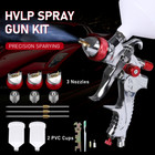 <!--F#f_0-->Air Spray Gun Paint Gun Gravity Feed HVLP Kit 3Nozzle 1.4mm 1.7mm 2mm With Tips<!--F/-->