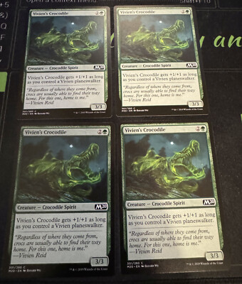 Vivien's Crocodile X4 M20 Core Set Magic the Gathering MTG