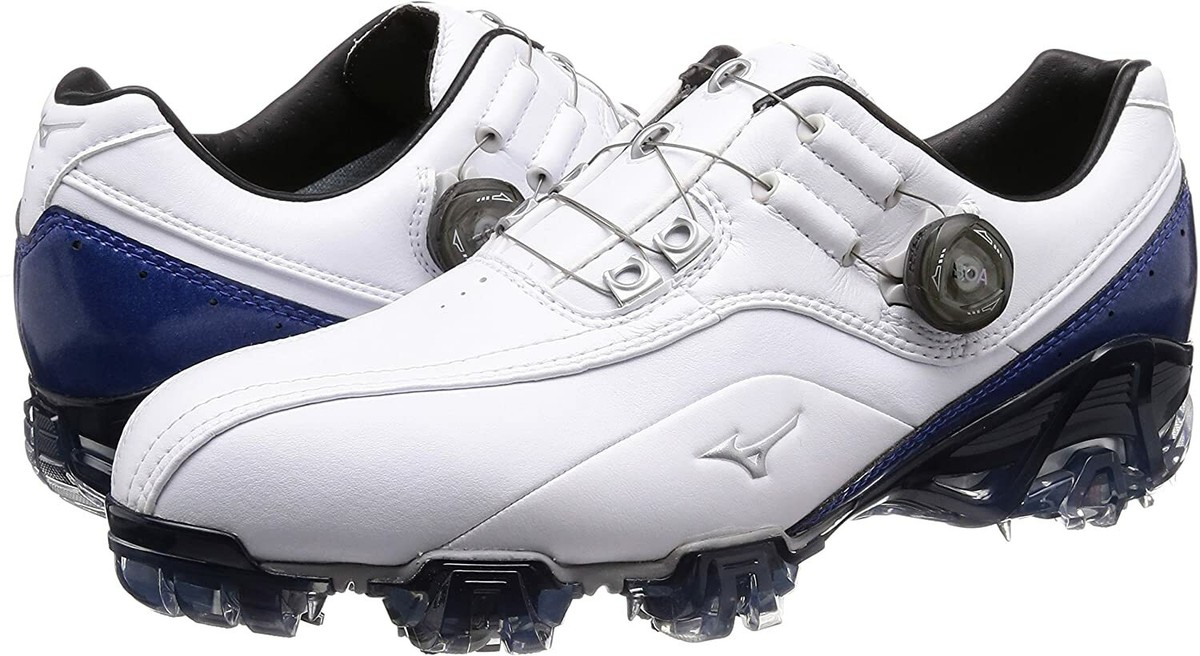 MIZUNO Golf Men's Spike Shoes Genem 008 BOA 51GP1800 White Blue
