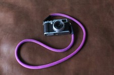 Windmup 10mm Purple Climbing Rope Camera Strap with Black Leather Ends