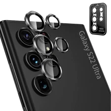 For Samsung Galaxy S22 S23Ultra Metal Camera Lens Protector Tempered Glass Cover