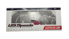 US Speedo Stainless Steel Gauge Face Kit White Text Matching Pointers GM 2003-06 gallery