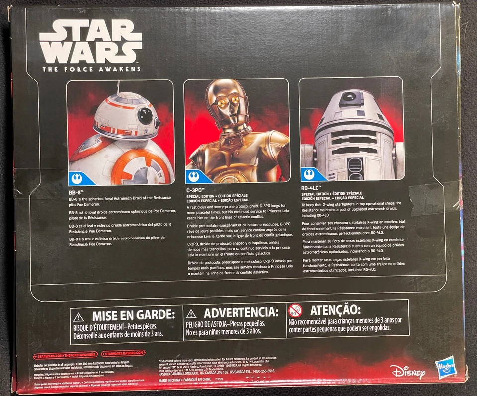 Juegos de acción Hasbro Star Wars 2015 12" Force Awakens droides y caminante de asalto sin usar, en caja Foto 3 de 4