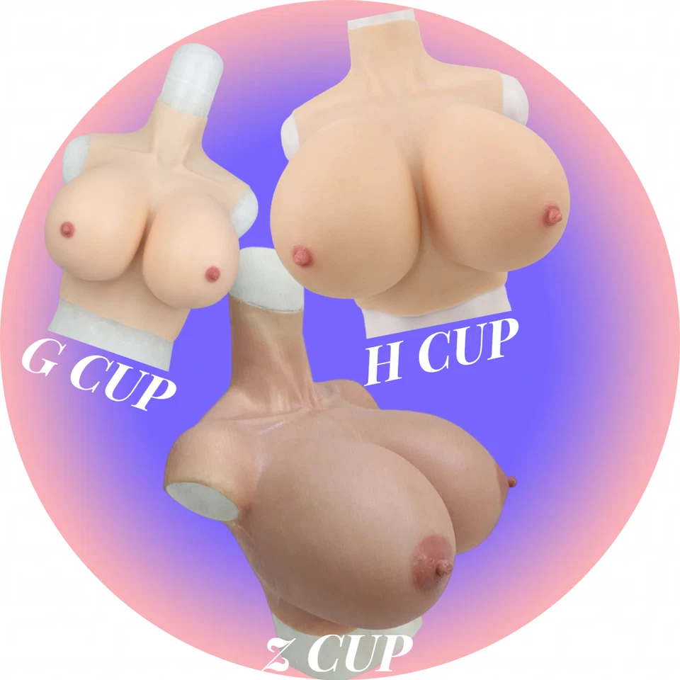 G/H/Z Cup Huge Boobs Silicone Breast Forms Crossdresser Drag Queen Breastplate - Image 2 of 4