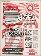 1947 Sol-O-Lite Mfg Co. Chicago Illinois Window Materials Store Display Print Ad
