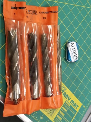 Vintage Alpen 4 pc Wood Drill Bit Set  for Hard and Soft Wood Made In Austria