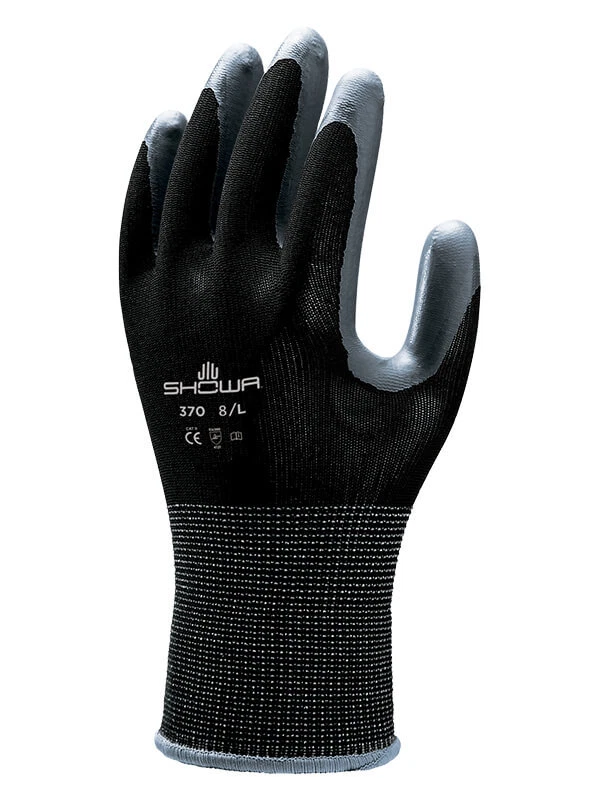 SHOWA 370 Montage Präzision Perfekte Passform Grip Handschuhe Nitril Palm Coated - Bild 4 von 4
