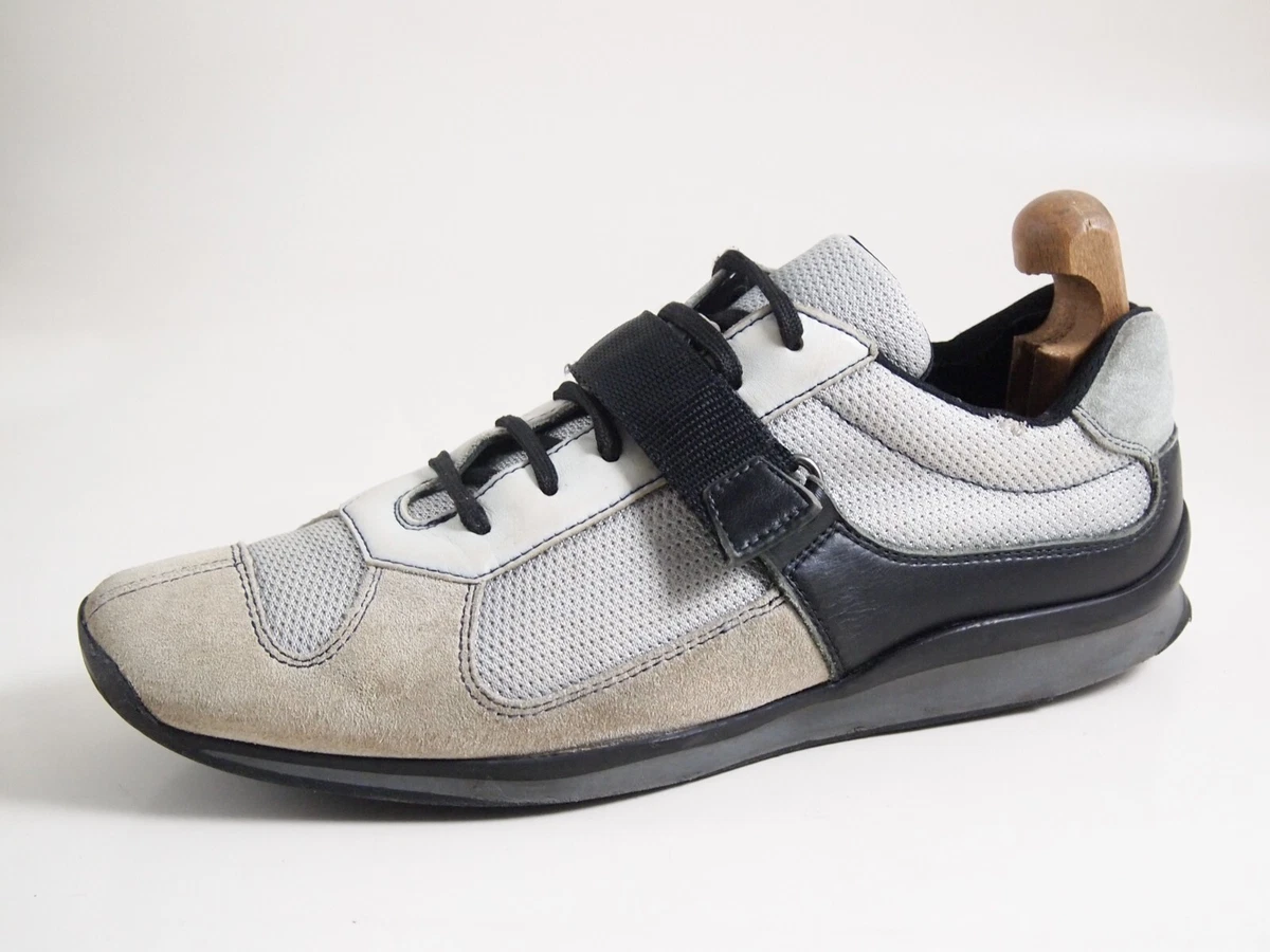 Prada men's suede clearance sneakers