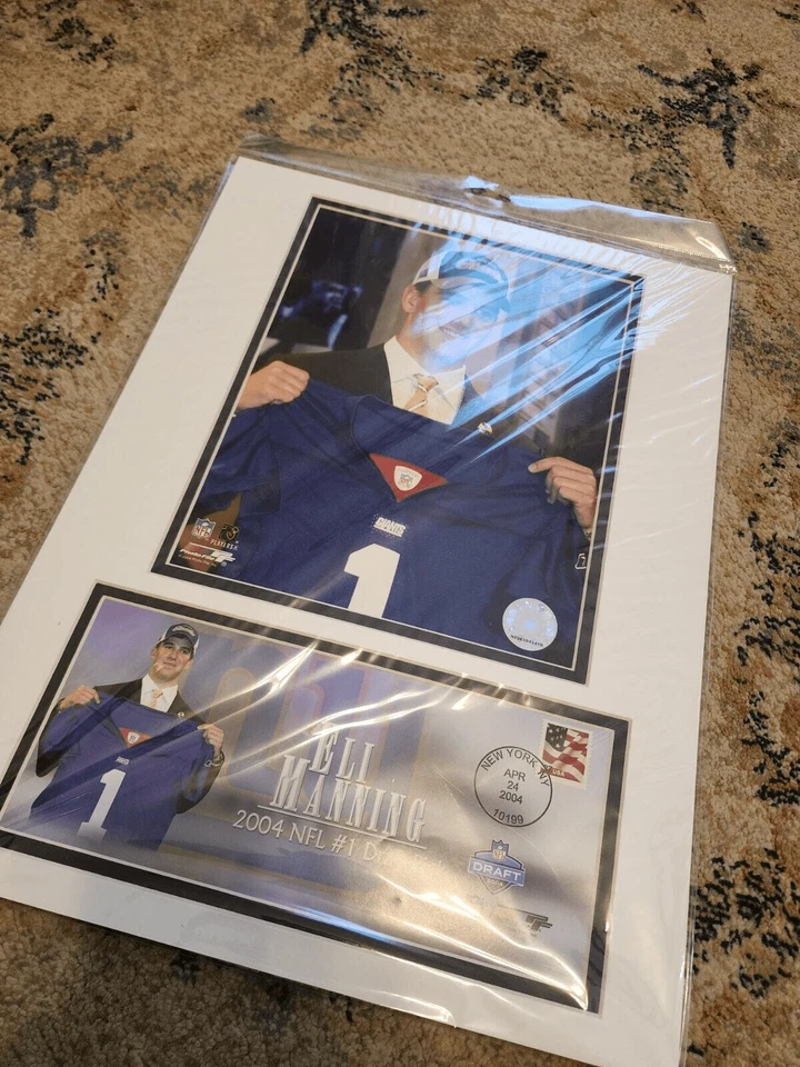 Lot Of 4 Peyton and Eli Manning USPS First Day Cover Postage Stamp Large Matted - Изображение 3 из 3