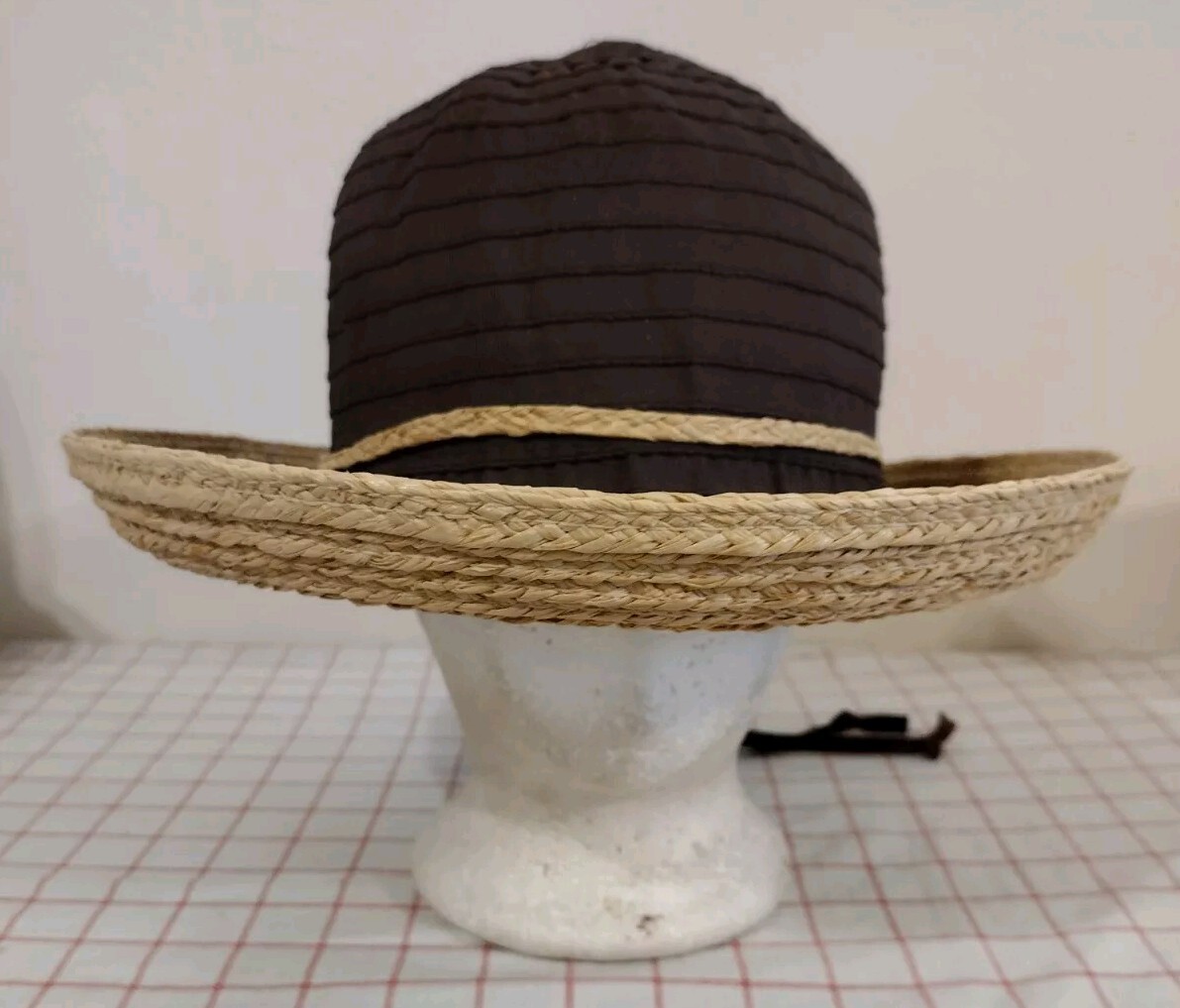 Scala Raffia Summer Hat Brown Womens Wide 3