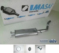 Imasaf Auspuff Mitteltopf+Anbauteile für Fiat Punto 1.8 130 HGT (188) 1999-2012