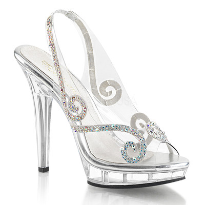 clear glass slipper shoes